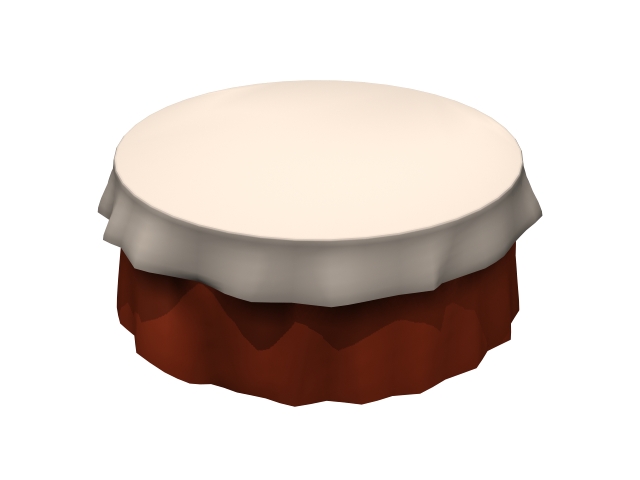 Clothed banquet table 3D Model