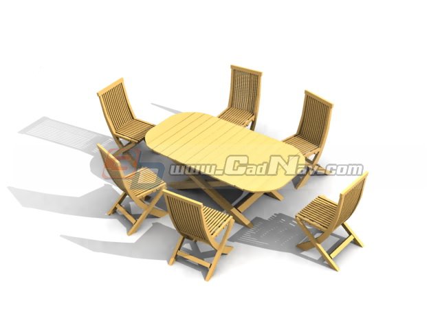 Garden Restaurant Sets 3D Model