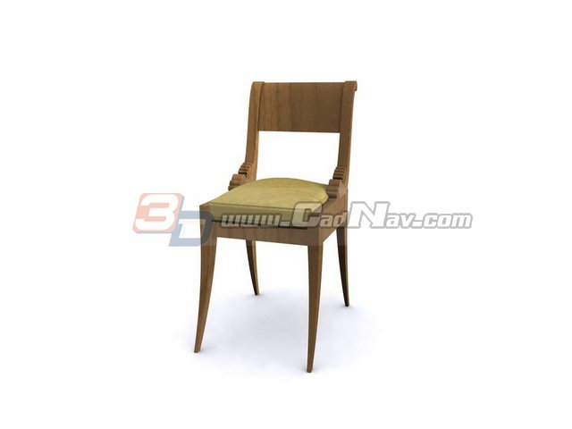 Restaurant Furniture Wooden Banquet Chair 3D Model