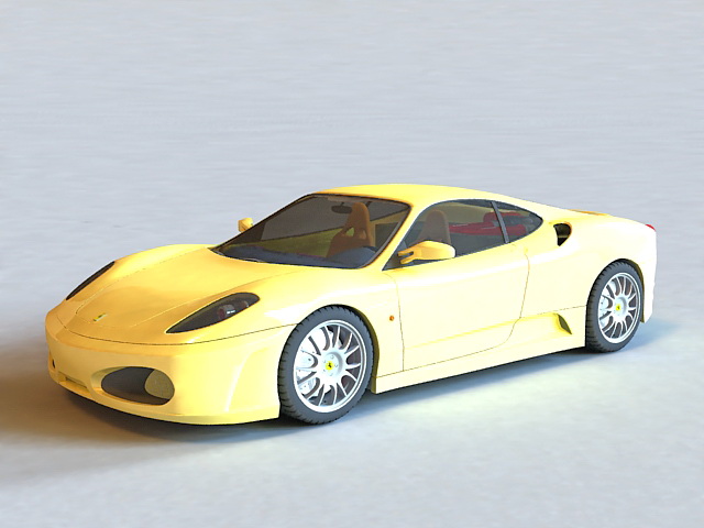 Ferrari F430 Yellow 3D Model