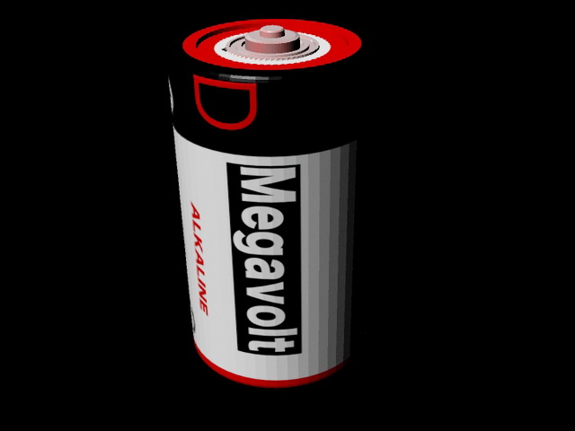 D battery 3D Model