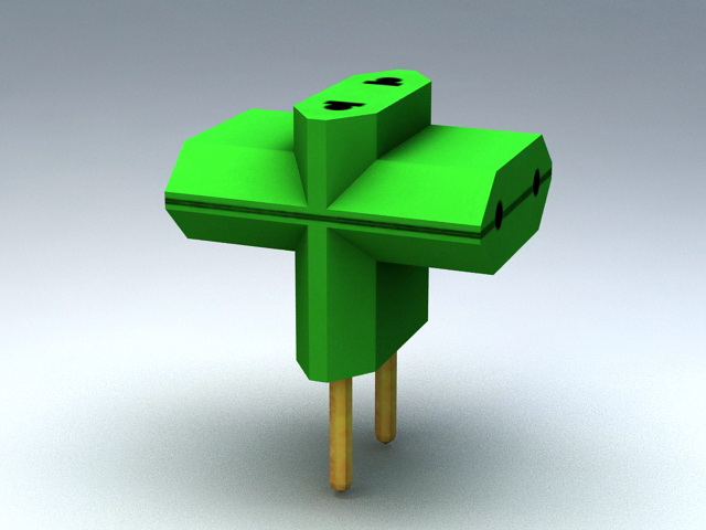 Power Plug Adapter 3D Model