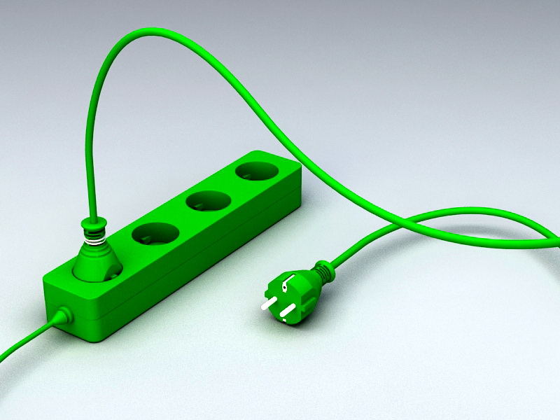 Electric Plug Strip 3D Model
