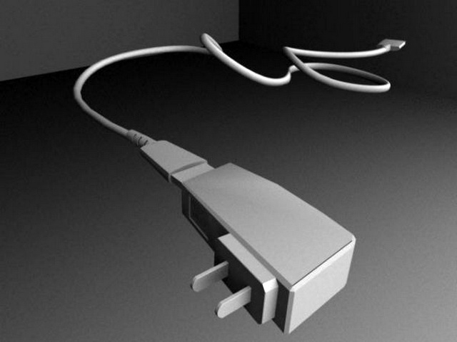 Cell Phone Travel Charger 3D Model
