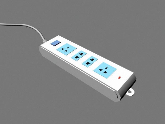 Outlet Socket Power Strip 3D Model