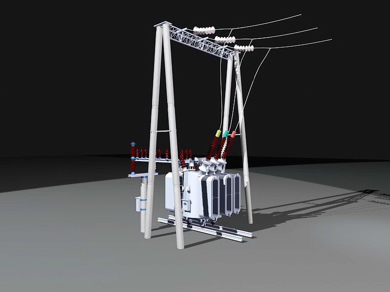 High-voltage Transformer 3D Model