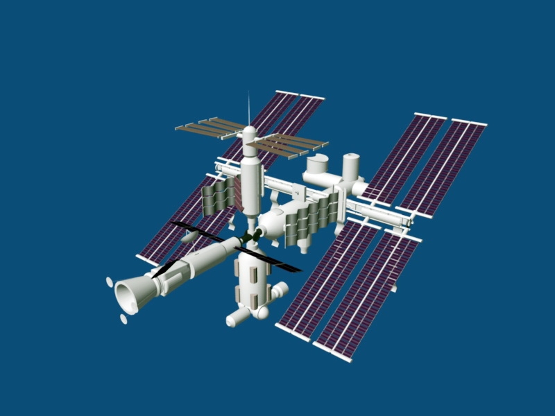 Orbital Space Station 3D Model