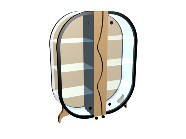 Glass display cabinet 3D Model